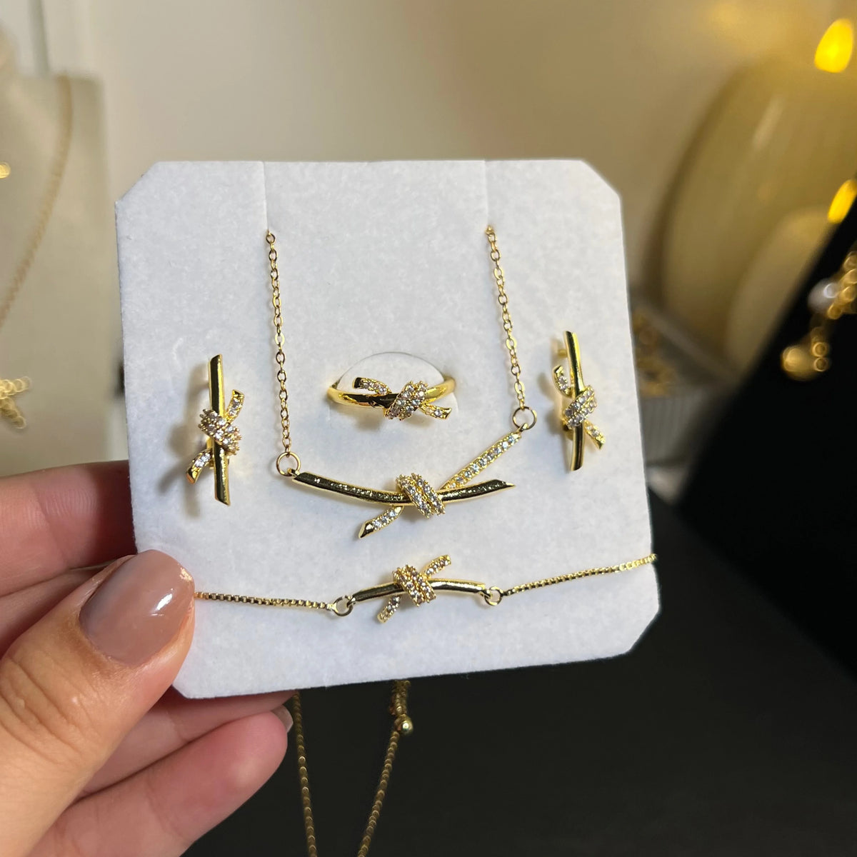 Ensemble Noeud d’amour – OMAYRA Jewelry