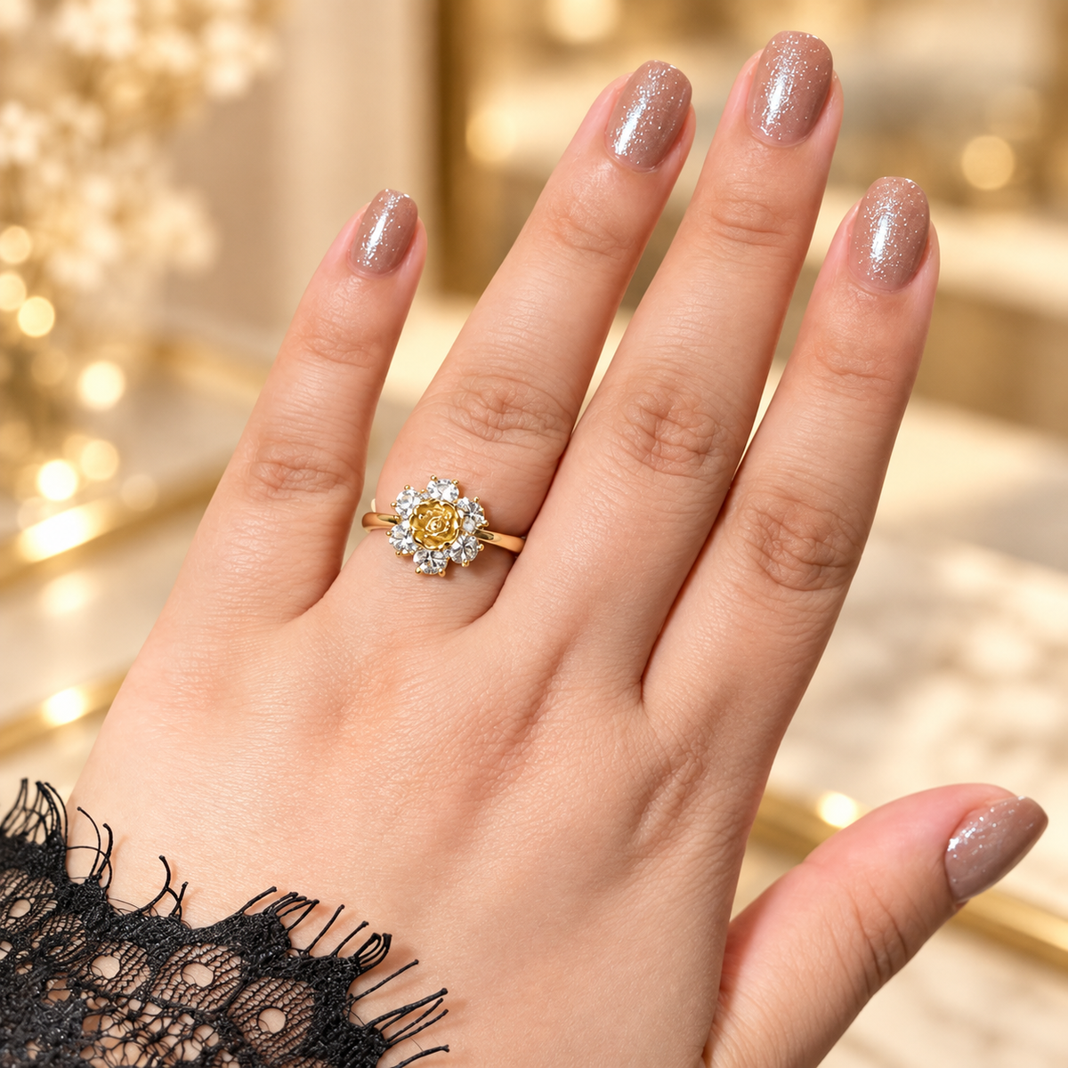 Bague Rose Éternelle