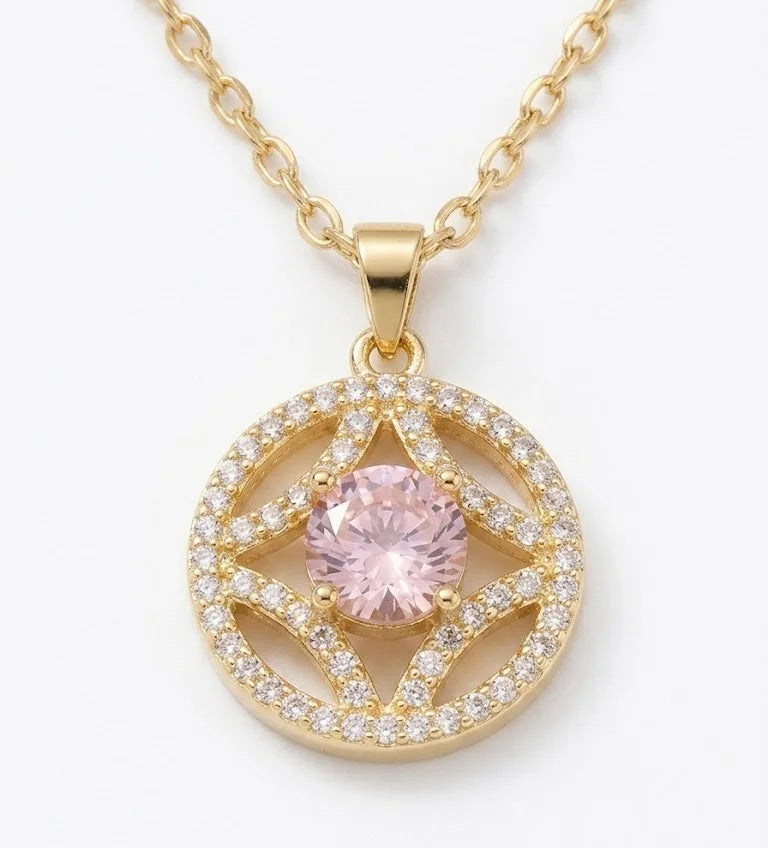 Parure Cristal Rose | 2 Pièces – OMAYRA Jewelry