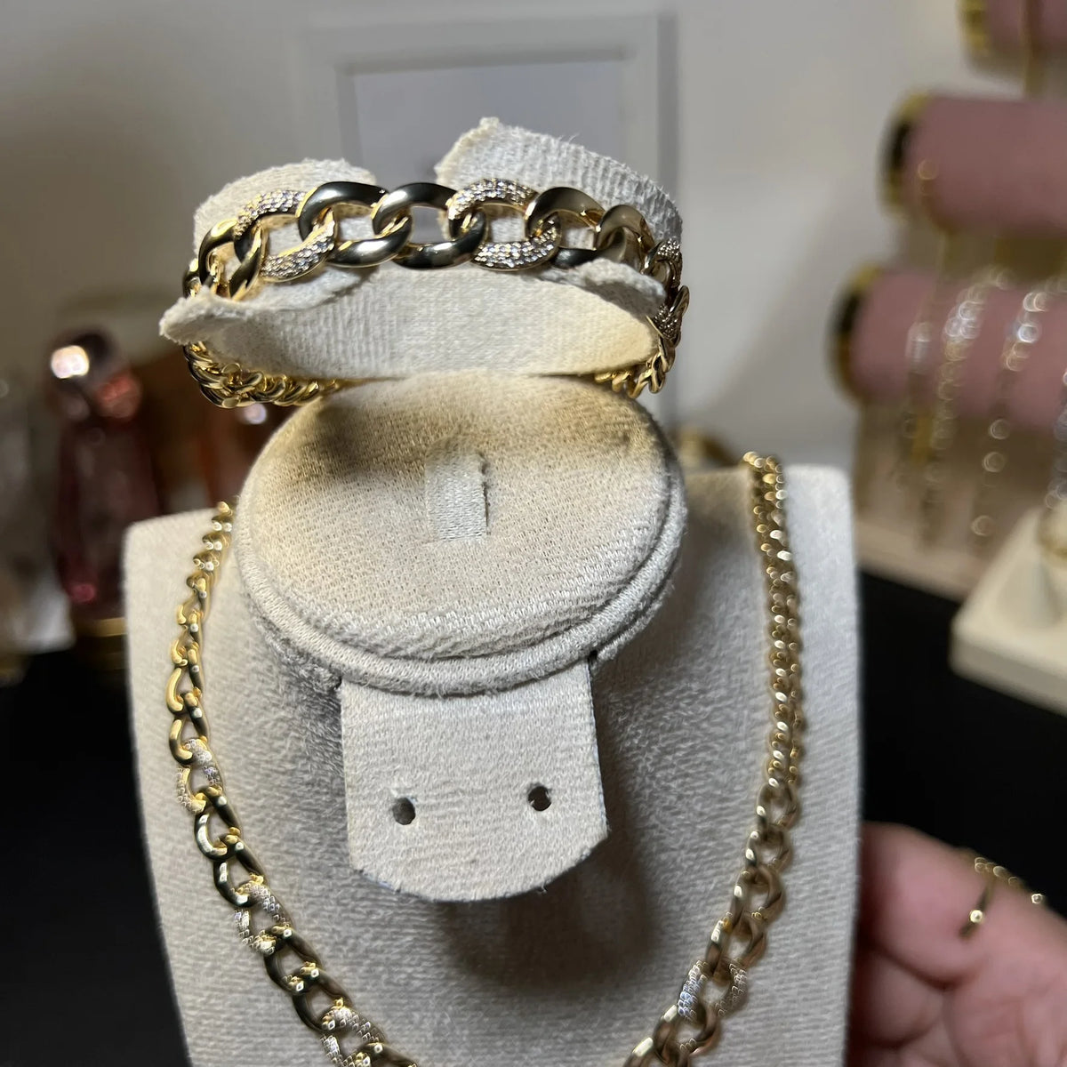 Ensemble Maillons Prestige – Collier & Gourmette – OMAYRA Jewelry