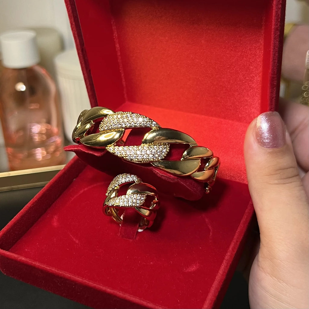 Ras de cou diamanté | Bracelet et bague – OMAYRA Jewelry