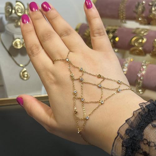 Chaîne de main | Mosaïque de Lumière – OMAYRA Jewelry