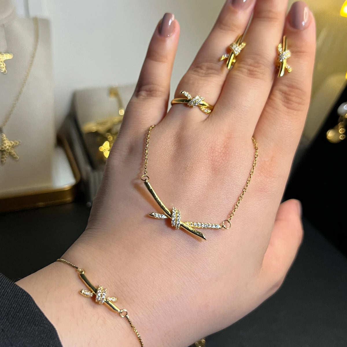 Ensemble Noeud d’amour – OMAYRA Jewelry