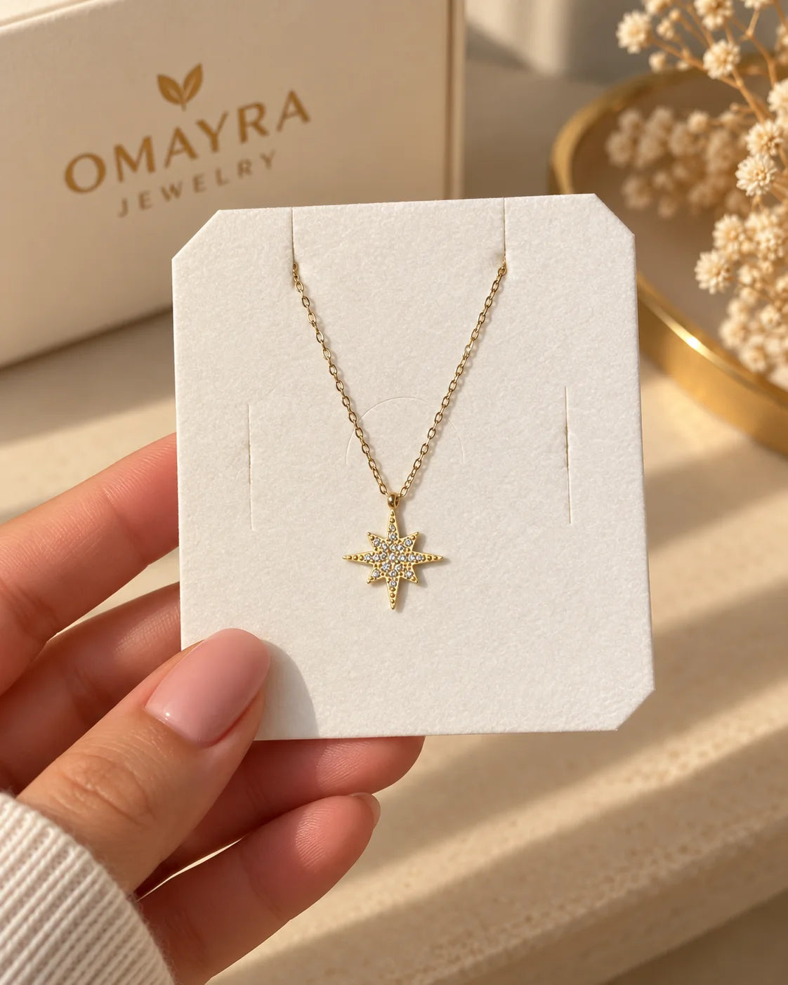 Collier Étoile du Nord Cristal – OMAYRA Jewelry