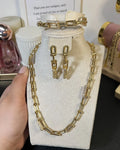 Parure Éclat Urbain Dorée – 3 pièces – OMAYRA Jewelry
