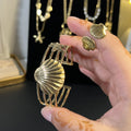 Ensemble Rivage doré | Manchette et Bague assortie – OMAYRA Jewelry
