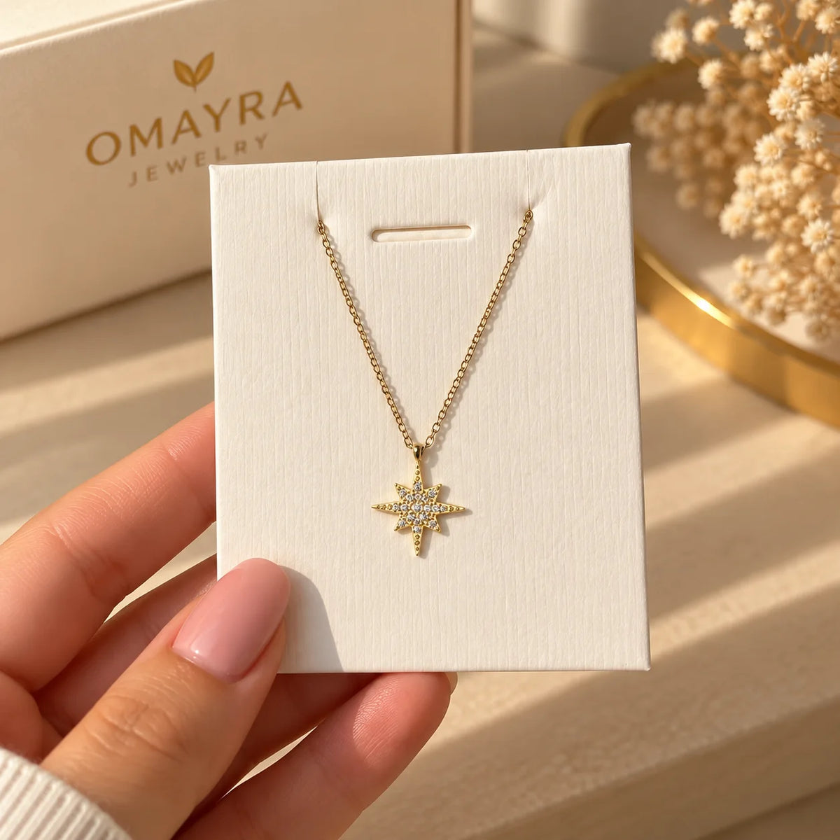 Collier Étoile du Nord Cristal – OMAYRA Jewelry