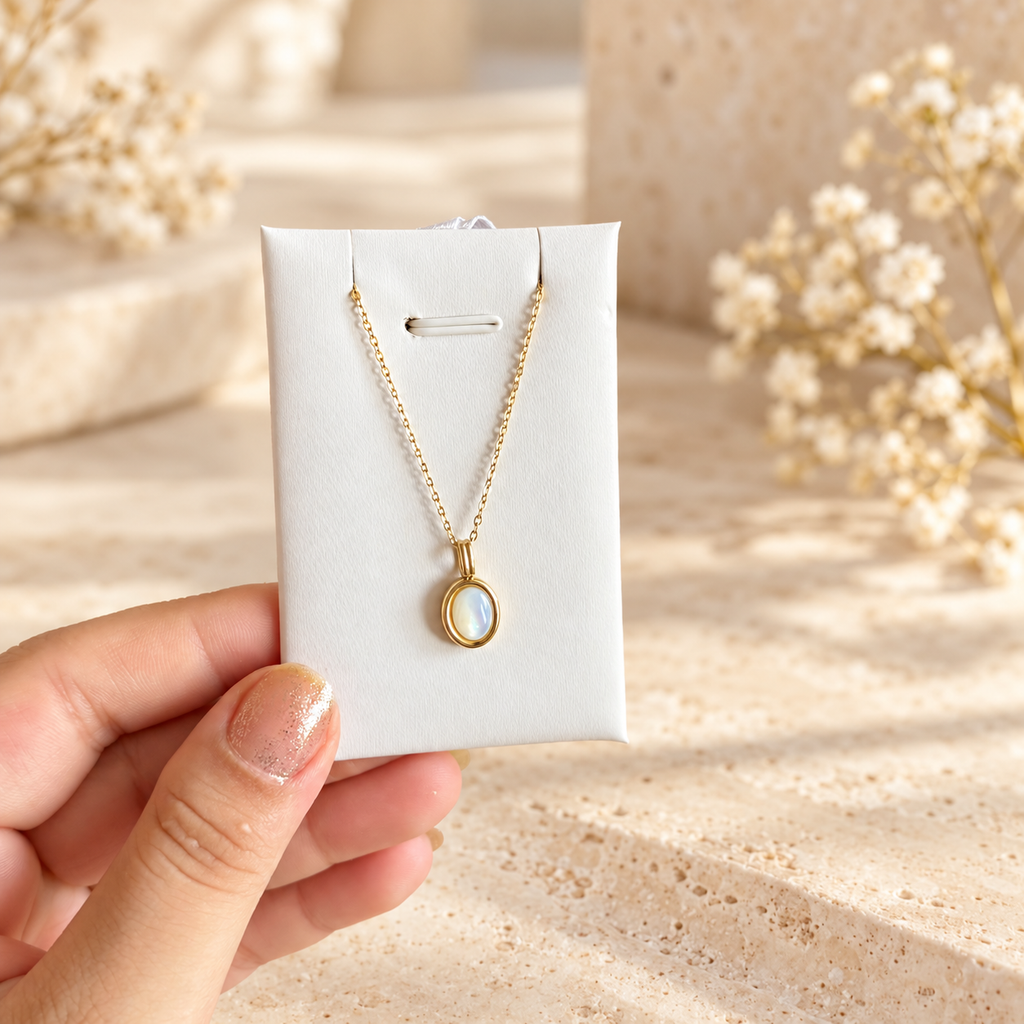 Collier Alba – Médaillon Nacré