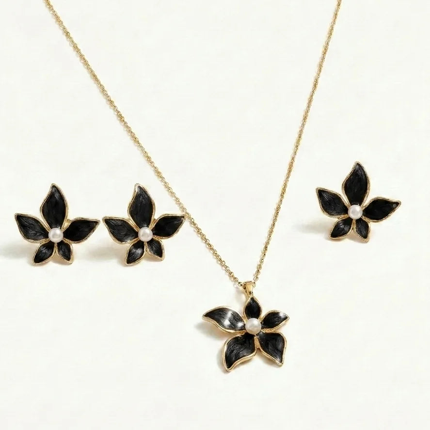 Parure Fleur Élégance | 3 pièces – OMAYRA Jewelry