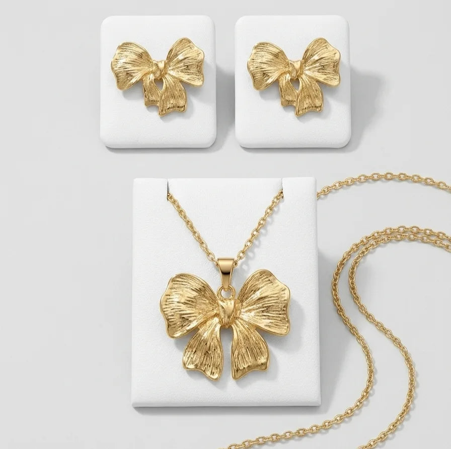 Parure Papillon Doré | 2 Pièces – OMAYRA Jewelry