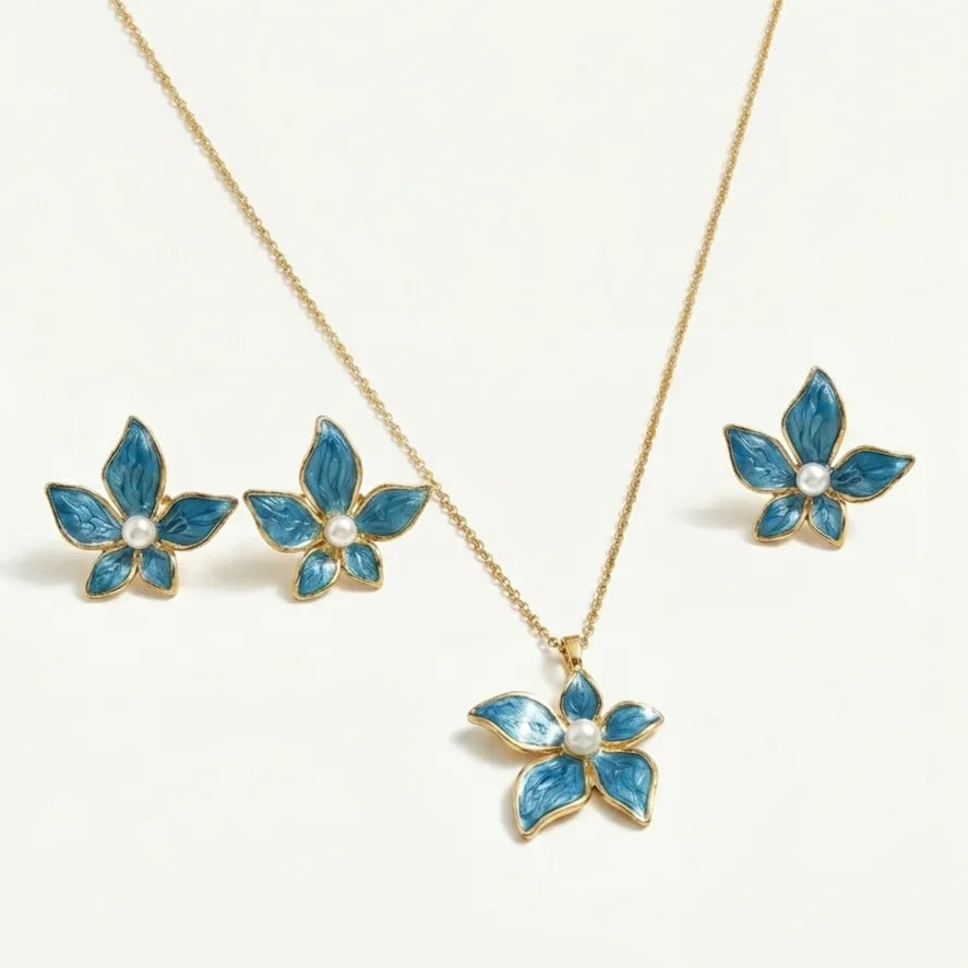 Parure Fleur Élégance | 3 pièces – OMAYRA Jewelry